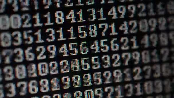 Binary Code Monitor Screen Shooting Binary Code Background — Stock Video
