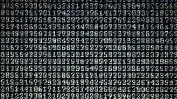 Binary Code Monitor Screen Shooting Binary Code Background — Stock Video