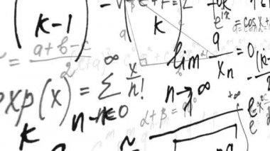 Matematik animasyonu. Matematiksel formüller ve zamanlamalar.