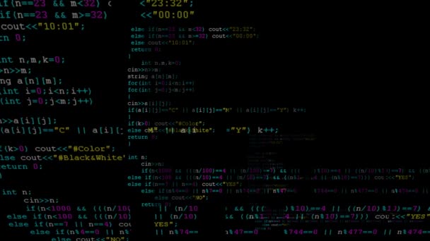 Código Fuente Pantalla Del Monitor Código Fuente — Vídeo de stock