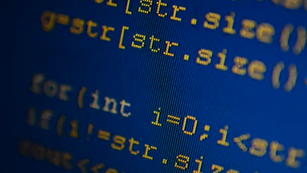 Código Fuente Pantalla Del Monitor Código Fuente — Vídeos de Stock