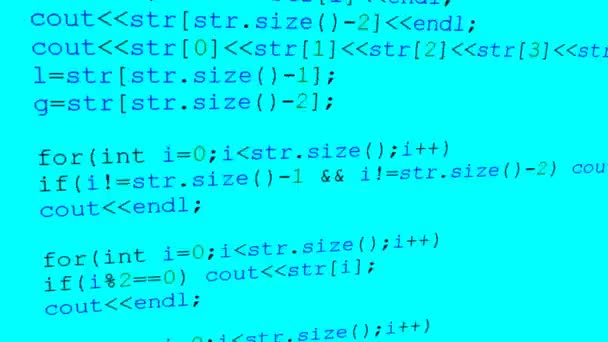 Código Fuente Pantalla Del Monitor Código Fuente — Vídeo de stock