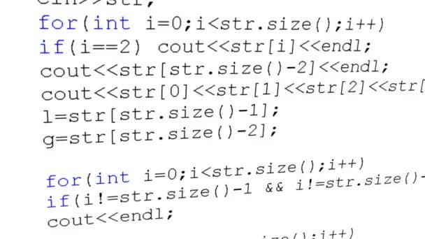 Källkod Bildskärmen Källkod — Stockvideo
