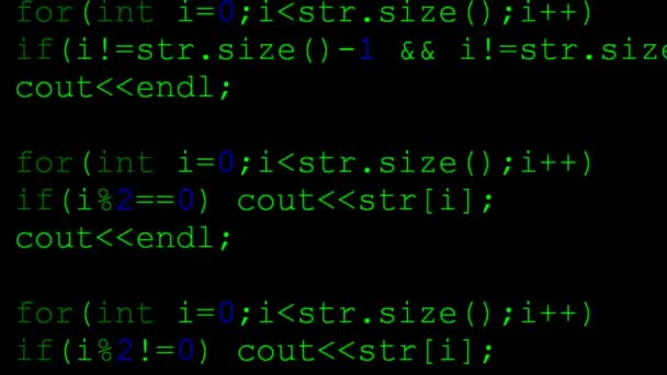Πηγαίος Κώδικας Στην Οθόνη Κωδικός Πηγής — Αρχείο Βίντεο