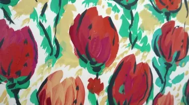 Çiçeklerin soyut çizimi.