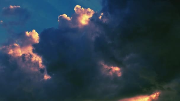 Σύννεφα Στον Ουρανό Πάροδο Του Χρόνου — Αρχείο Βίντεο