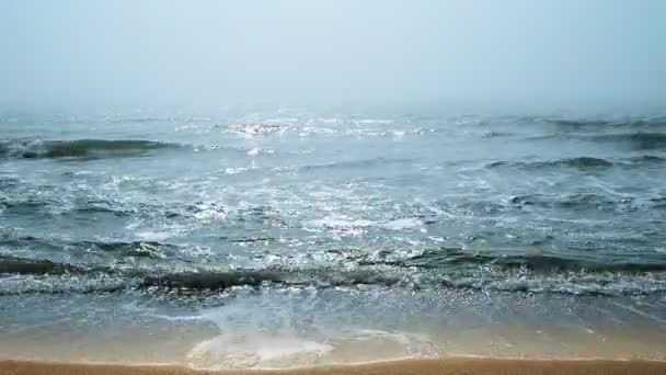 Niebla Mar Disparos Playa — Vídeo de stock