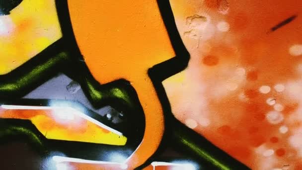 Граффити Заборе Абстрактный Рисунок — стоковое видео