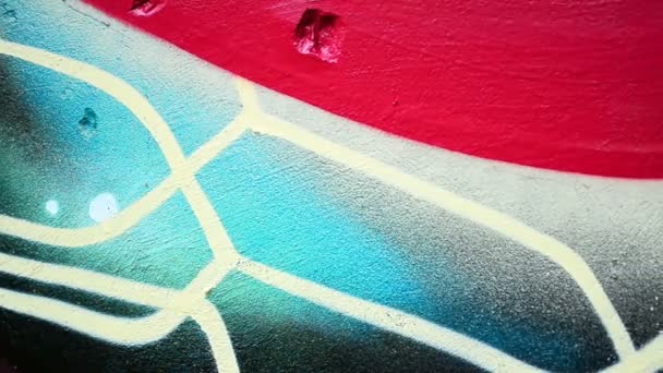 Çitin Üzerindeki Graffiti Soyut Çizim — Stok video