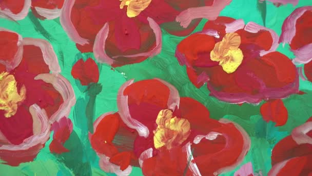 花の抽象画 — ストック動画