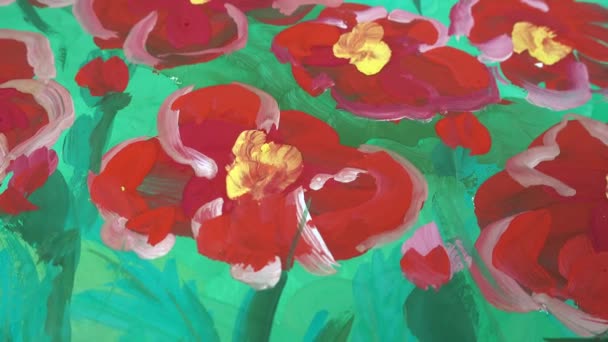 Dessin Abstrait Fleurs — Video