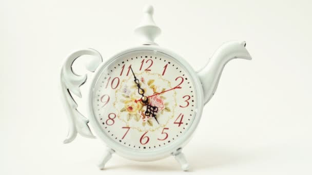 Zeit Für Einen Tee Fünf Uhr Zeitraffer Schießen — Stockvideo