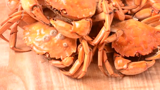Boiled Crabs Shooting Crabs — Stock Video