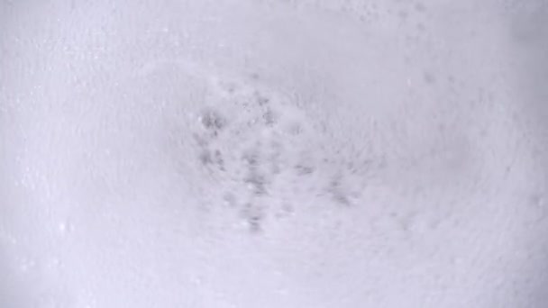 Water Foam Washed Water Drain Bath — Stock Video
