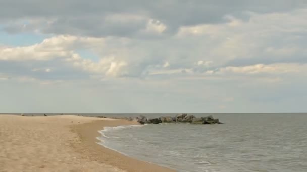Zeitraffer Meer Schießen Strand — Stockvideo