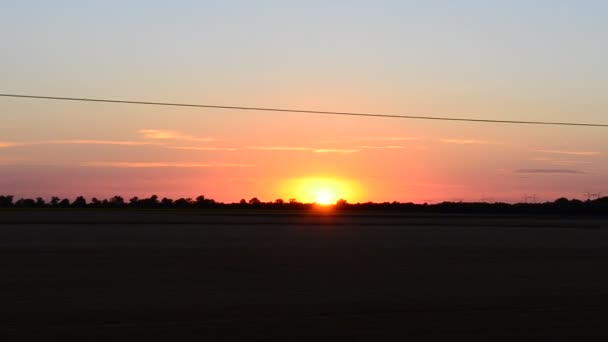 Vista Del Campo Desde Tren Disparos Movimiento — Vídeo de stock