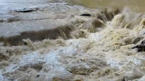 Fluxo Terra Fluxo Rápido Sujeira — Vídeo de Stock