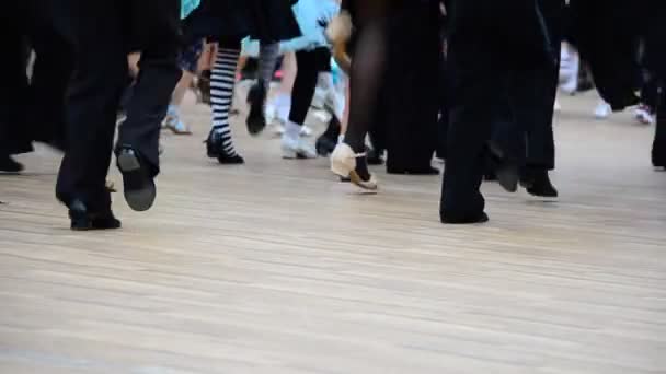 Обучение Бальным Танцам Люди Танцы — стоковое видео