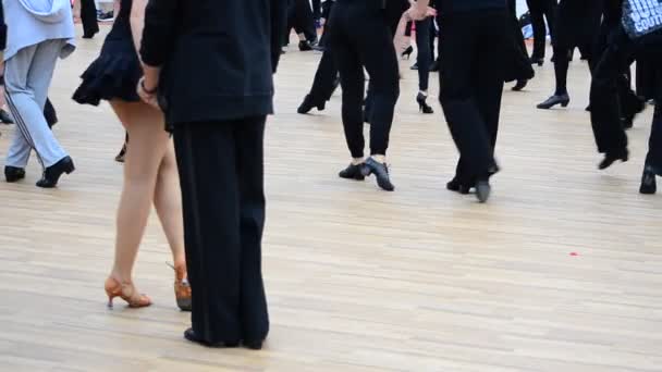 Training Ballroom Dansen Mensen Dansen — Stockvideo