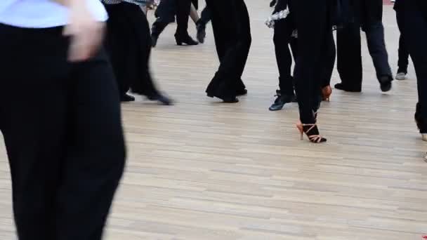 Обучение Бальным Танцам Люди Танцы — стоковое видео