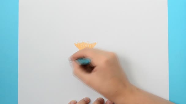 Cüceyi Çiz Çocuk Resmi Çizer Hızlandırılmış Video — Stok video