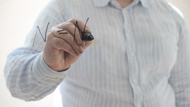 Natuurkunde Halveringstijd Thermonucleaire Reactie Schrijven Met Een Marker — Stockvideo