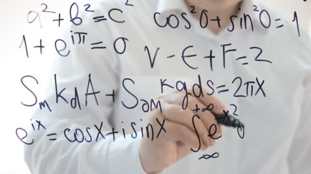 Write Mathematical Formulas Draw Marker — Stock Video