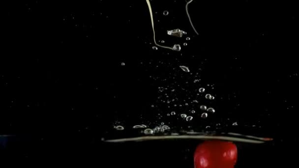 Frutta Ravanello Giardino Acqua Rallentatore — Video Stock