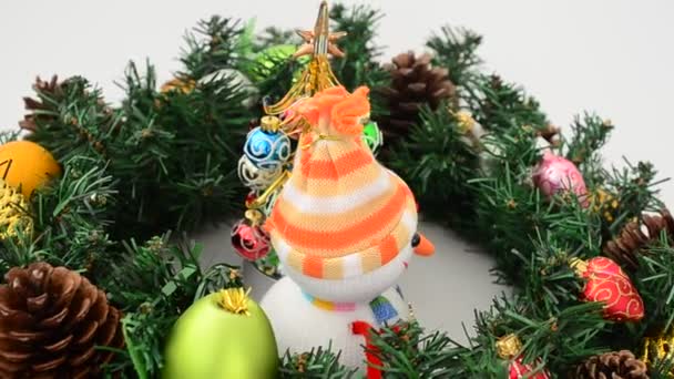 Fir Tree Stilleven Kerstmis Schieten Beweging — Stockvideo