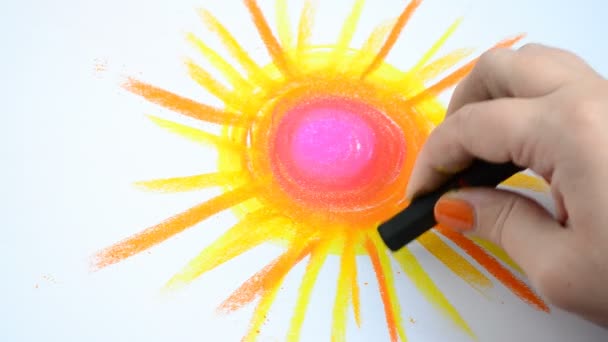 Dessine Soleil Processus Dessin — Video