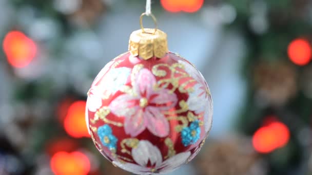 Natal Brinquedos Ano Novo Tiro Brinquedos Festivos Dezembro — Vídeo de Stock