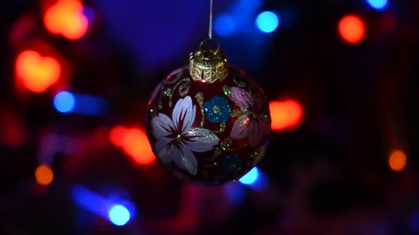 Noel Yeni Yıl Oyuncakları Aralık Festival Oyuncakları Çekiliyor — Stok video