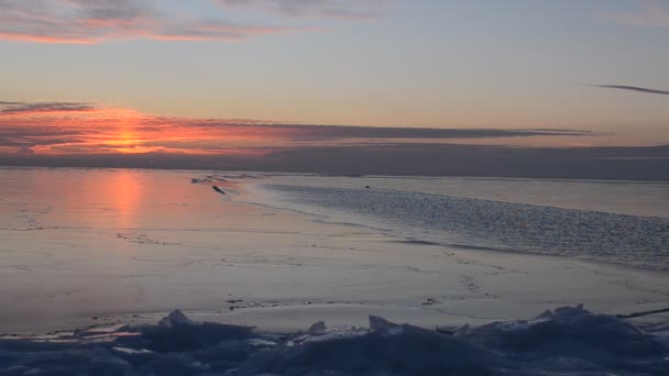 Закат Над Ледяным Морем Закат Над Ледяным Морем — стоковое видео