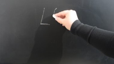 Pizzayı çok sevdiğim bir tahtaya bu cümleyi yazıyoruz. Tahtaya yazılan tebeşir.