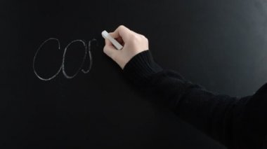 Ana trigonometrik kimlik. Bu formül iki ana trigonometrik fonksiyonu birbirine bağlar. Genellikle geometrik olarak Pisagor teoreminin dışına, hipotenüse eşit bir dikdörtgen üçgen için getirilir..