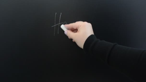 我们在黑板上写下 快乐的日子 板上的粉笔 — 图库视频影像