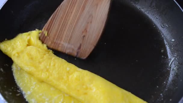 Bakken Een Omelet Bakken Een Omelet — Stockvideo