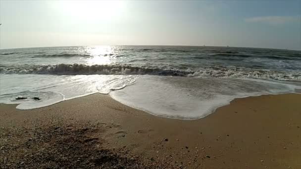Морской Пейзаж Медленное Движение Море Волны — стоковое видео