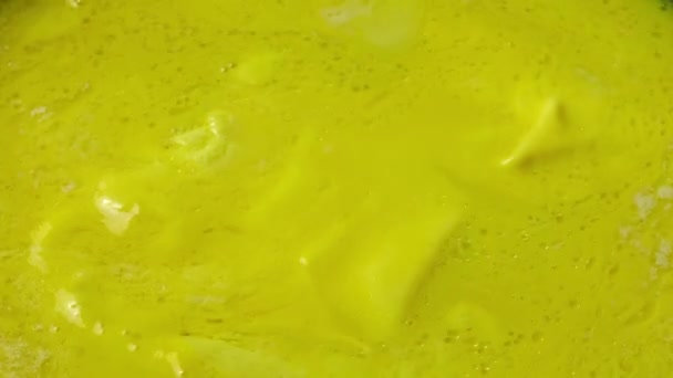 Preparazione Frittata Una Padella Friggere Scadenza Temporale — Video Stock