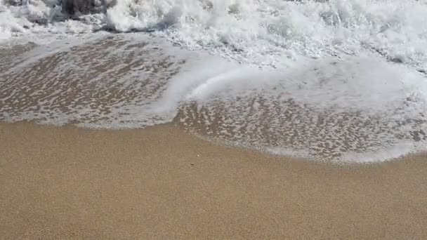 Playa Olas Sol Brillante Disparos Playa — Vídeo de stock