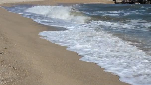 Пляж Волны Яркое Солнце Стрельба Пляже — стоковое видео