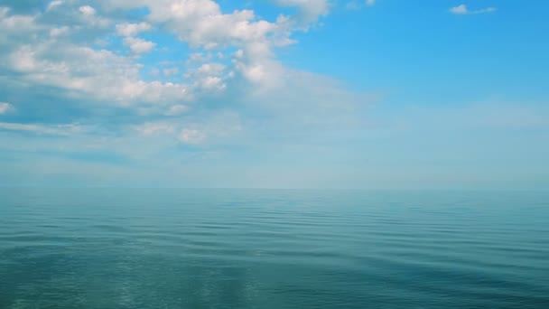 Paisaje Marino Mar Nubes Gaviotas — Vídeos de Stock