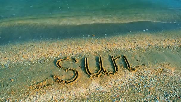 Inscrire Soleil Sur Sable Plage Journée Ensoleillée Relax — Video