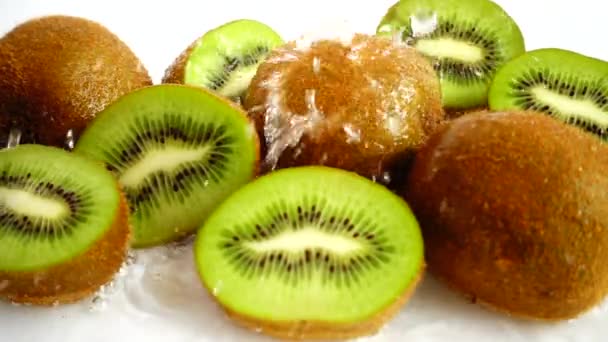 Fresh Juicy Kiwi Slow Motion — Stock Video