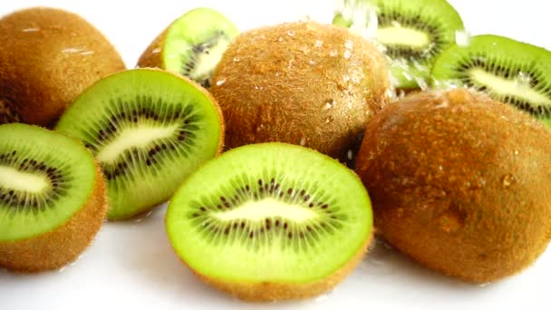 Fresh Juicy Kiwi Slow Motion — Stock Video