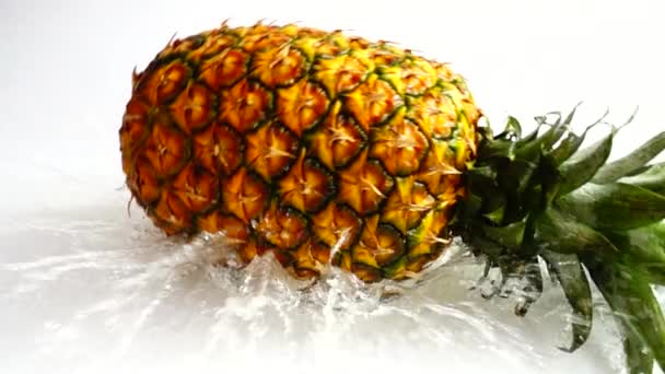 Ananas Fresco Maturo Rallentatore — Video Stock