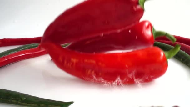 Juicy Capi Pepper Slow Motion — Stock Video