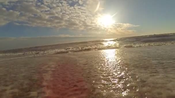 Sol Onda Praia Mar — Vídeo de Stock