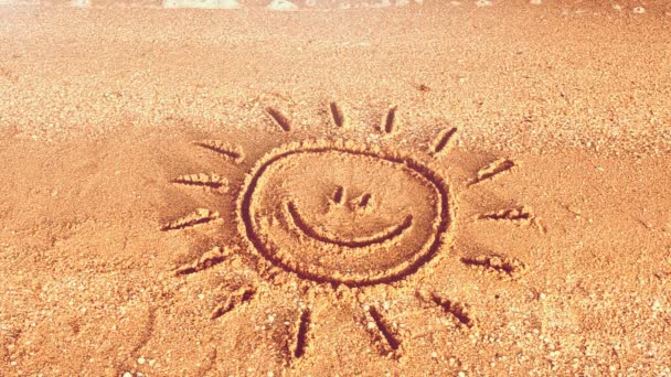 Pláži Kreslí Slunce Pláž Kresba — Stock video