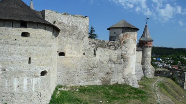 Fort Kamenetz Podolsk Oekraïne Oekraïense Vesting — Stockvideo